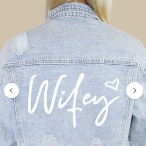 Wifey crop Jean jacket nwot